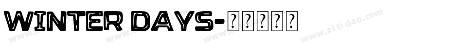 Winter Days字体转换